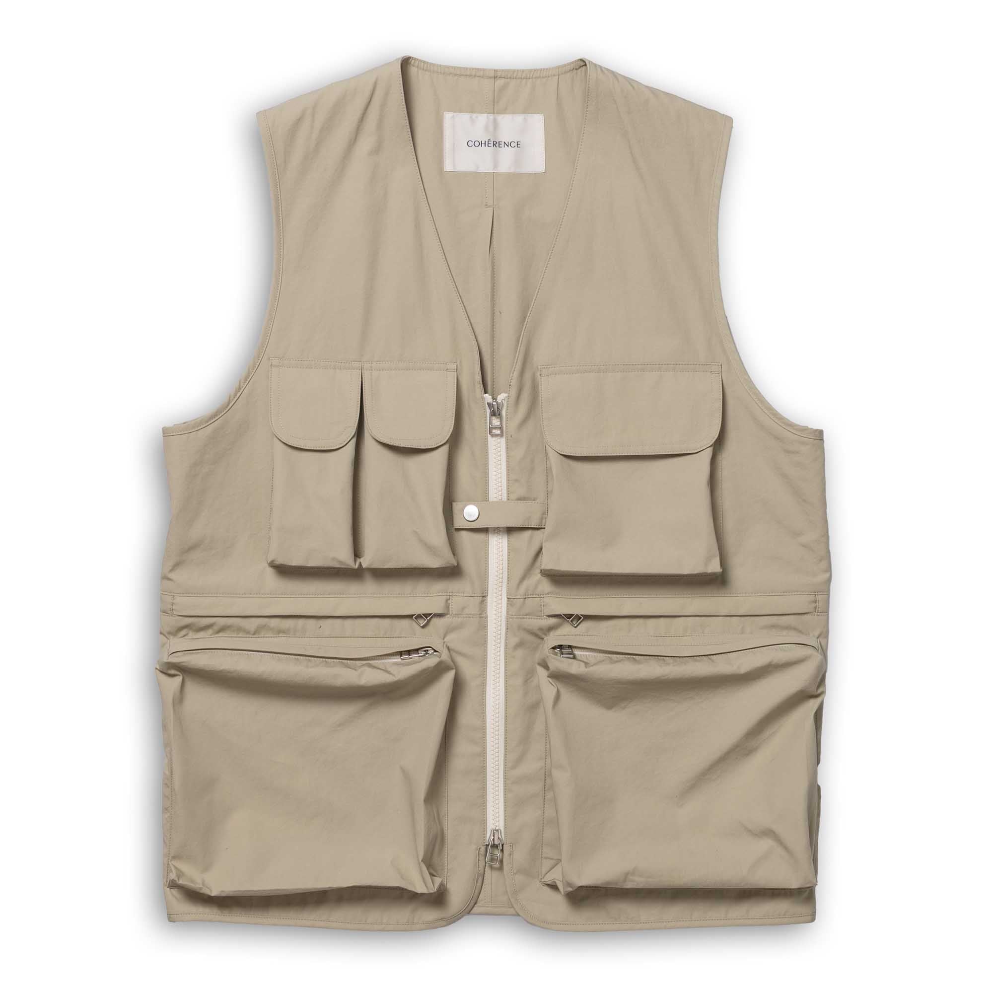 Coherence CiCi Vest Weather Resistant Cotton Sand-Vest-Clutch Cafe