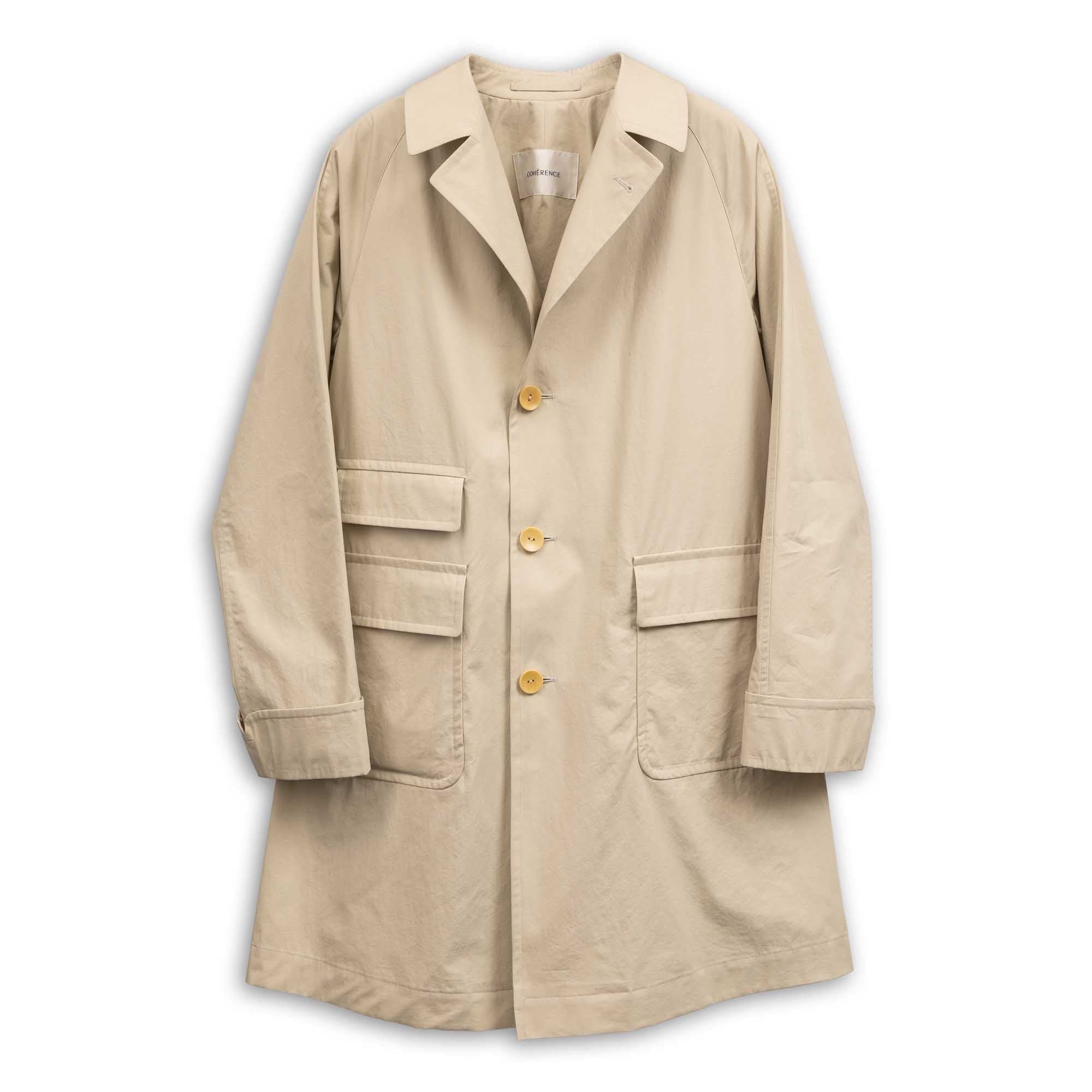 Coherence Corb II Weather Resistant Cotton Sand-Coat-Clutch Cafe
