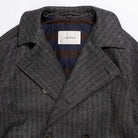 Coherence FouFou II Chevron Tweed Jersey Grey-coat-Clutch Cafe