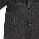 Coherence FouFou II Chevron Tweed Jersey Grey-coat-Clutch Cafe