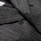 Coherence FouFou II Chevron Tweed Jersey Grey-coat-Clutch Cafe