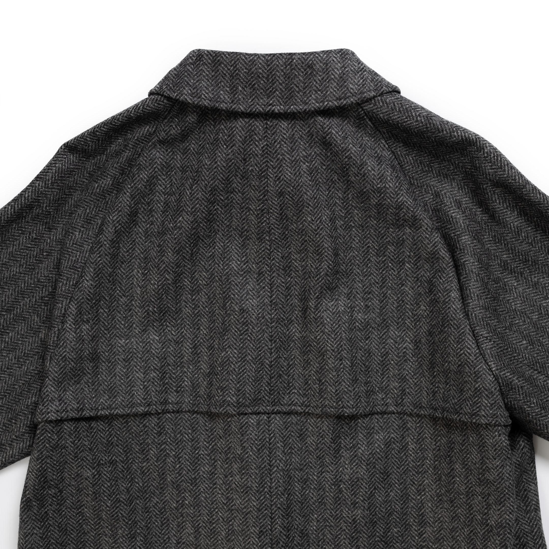 Coherence FouFou II Chevron Tweed Jersey Grey-coat-Clutch Cafe