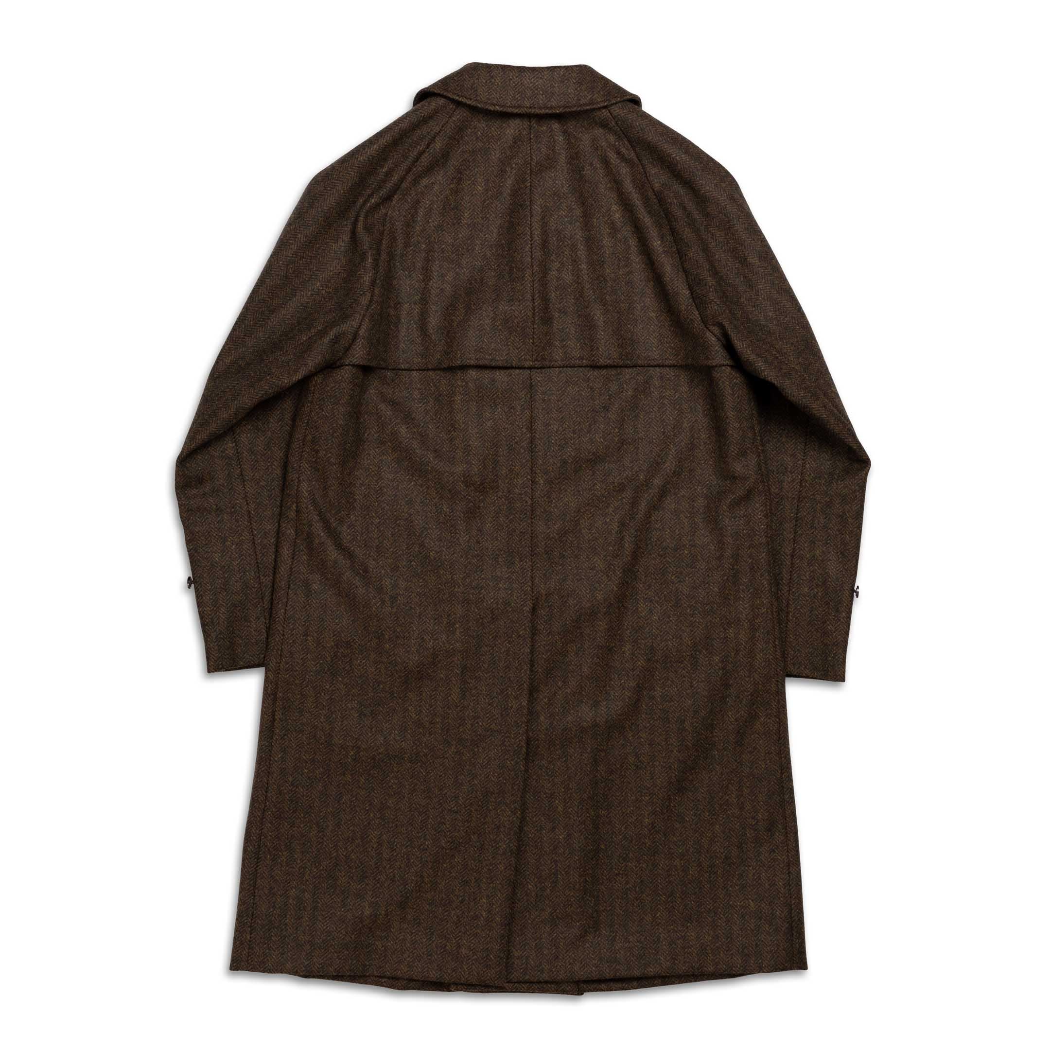 Coherence FouFou II Coat Tweed Jersey Chevron Brown-coat-Clutch Cafe