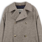 Coherence FouFou II Coat Tweed Jersey Chevron L. Beige-coat-Clutch Cafe