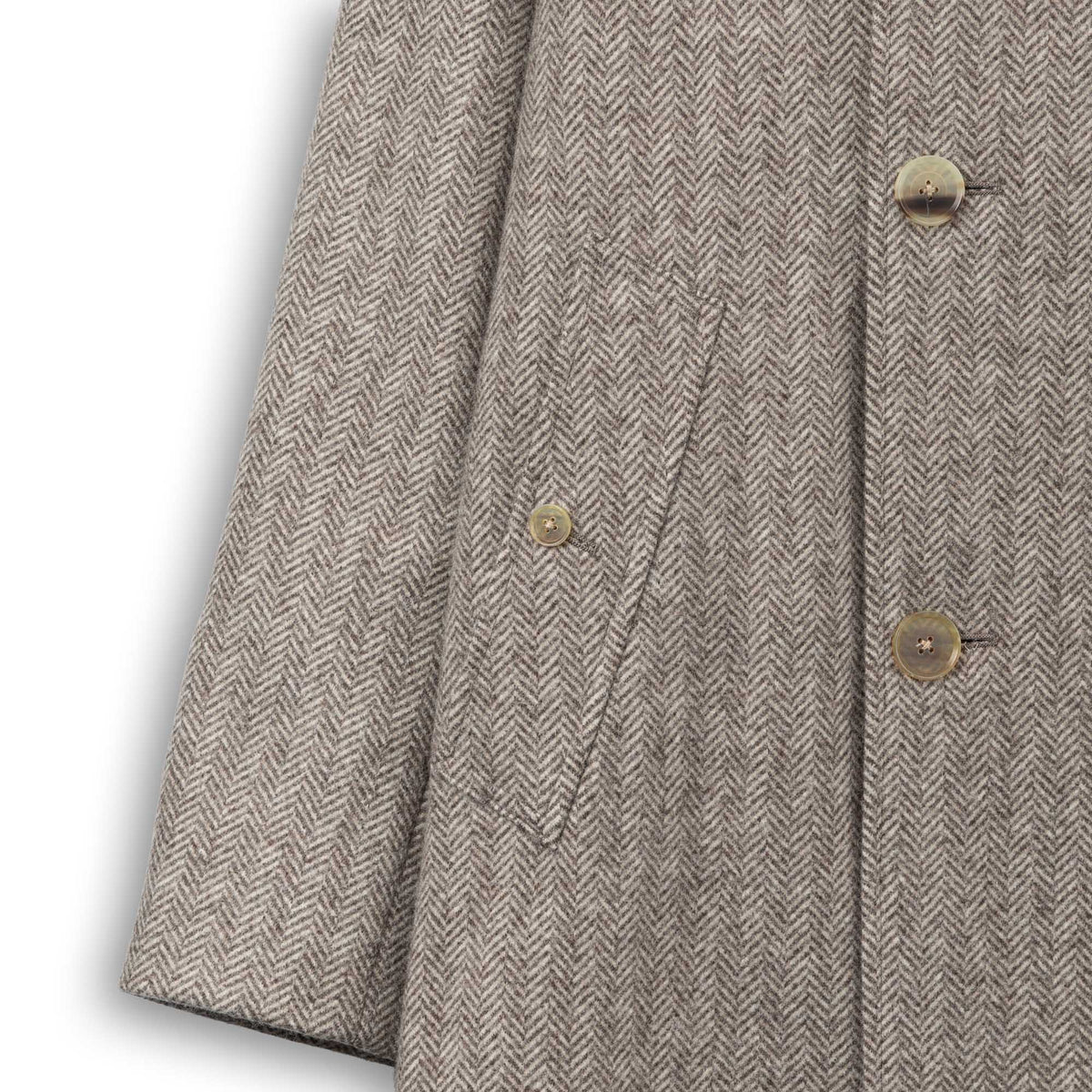 Coherence FouFou II Coat Tweed Jersey Chevron L. Beige-coat-Clutch Cafe