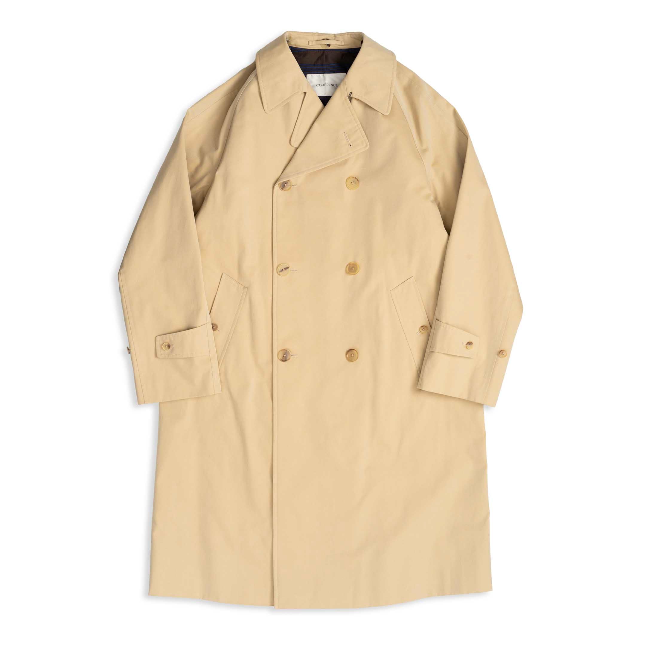 Coherence FouFou II Gabardine Beige-Overcoat-Clutch Cafe