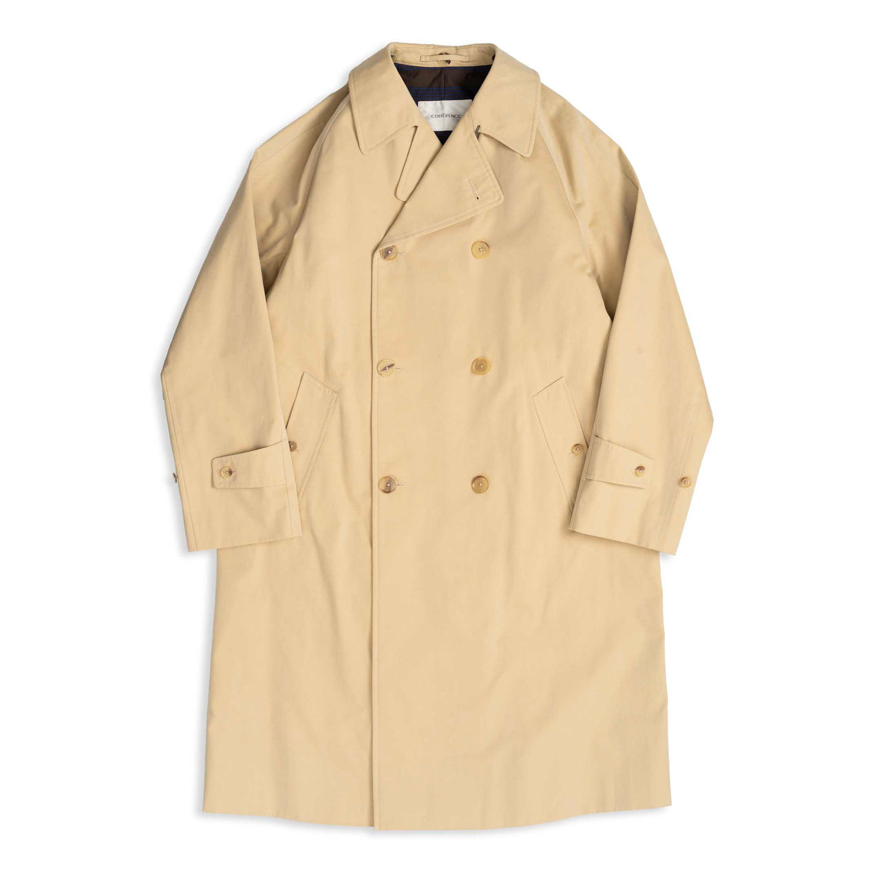 Coherence FouFou II Gabardine Beige-Overcoat-Clutch Cafe