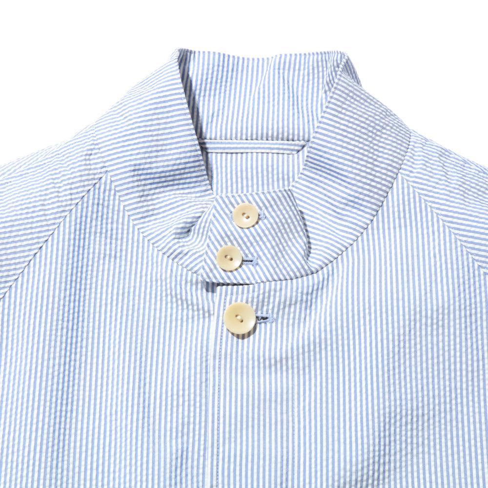 Coherence Gianni Seersucker Jacket Blue-Overcoat-Clutch Cafe