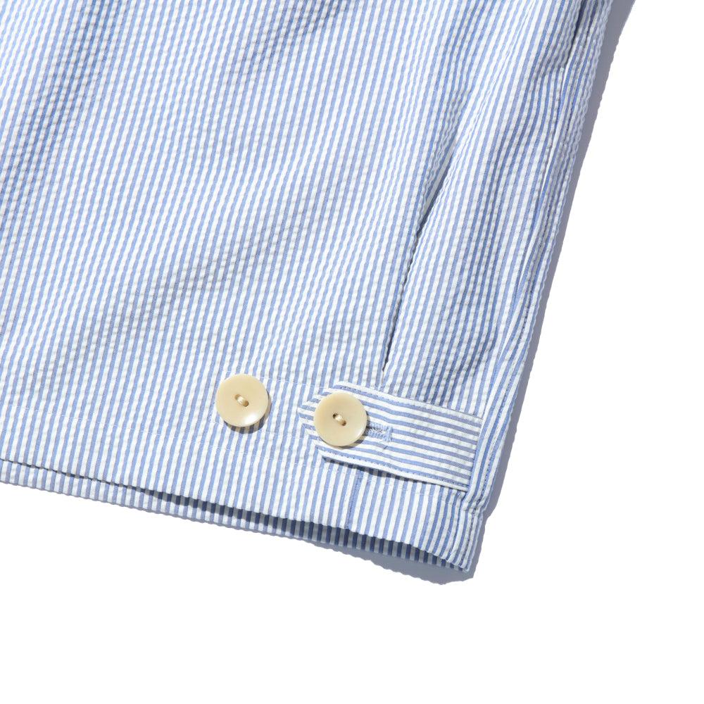 Coherence Gianni Seersucker Jacket Blue-Overcoat-Clutch Cafe