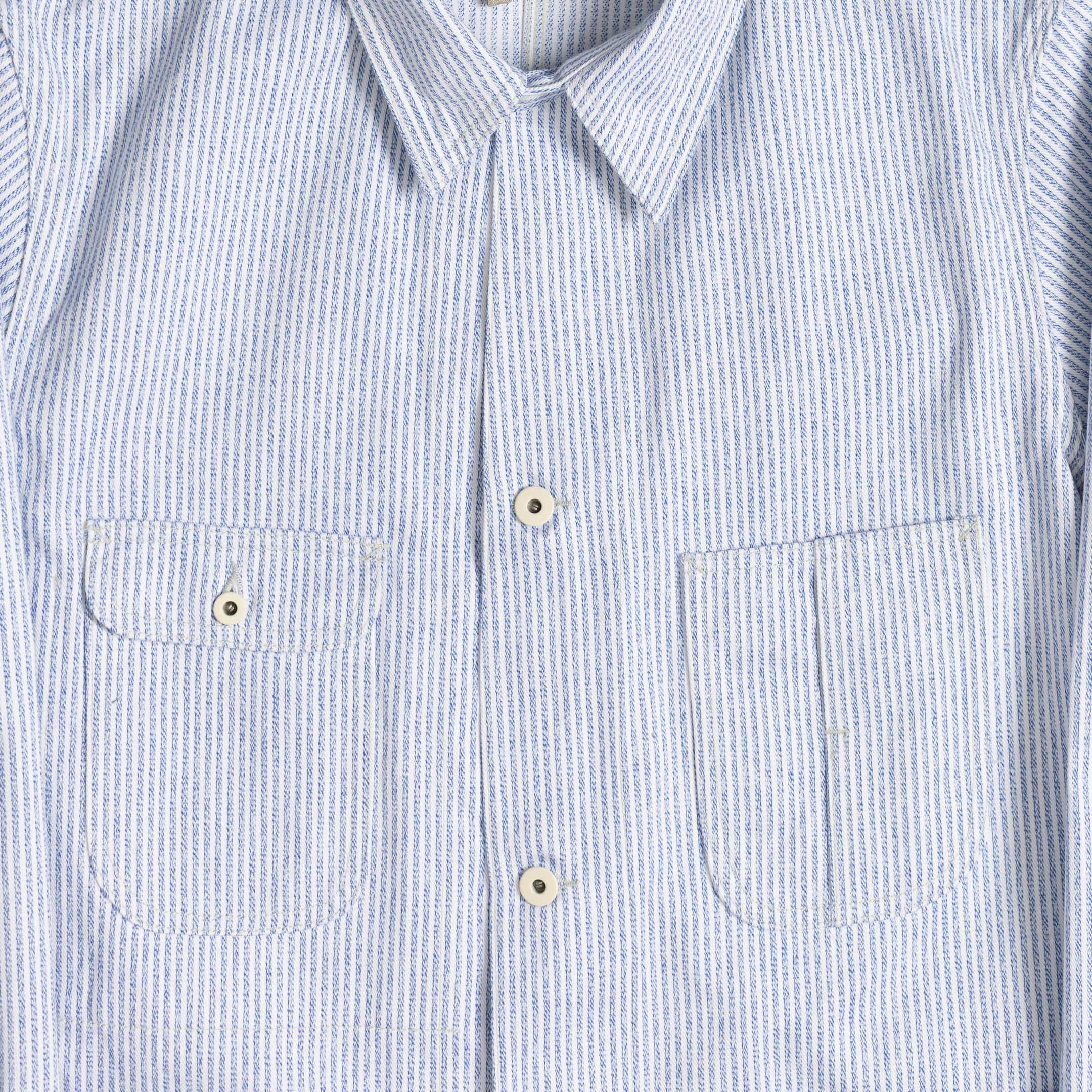 Coherence Jackson Jaspe Striped Twill Blue Stripe-Jacket-Clutch Cafe