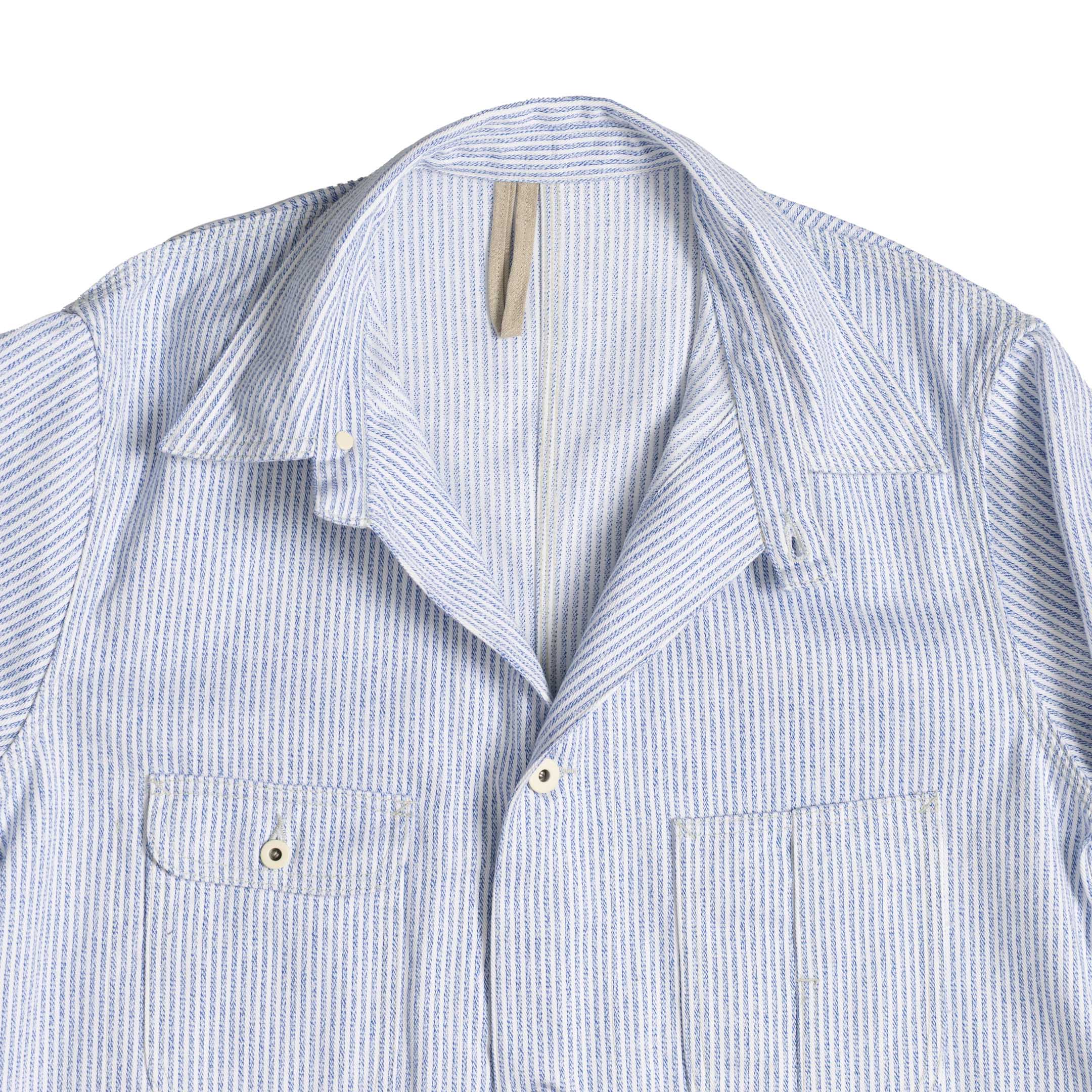 Coherence Jackson Jaspe Striped Twill Blue Stripe-Jacket-Clutch Cafe