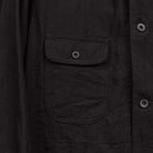Coherence Jackson Linen/Cotton Chevron Black-Jacket-Clutch Cafe