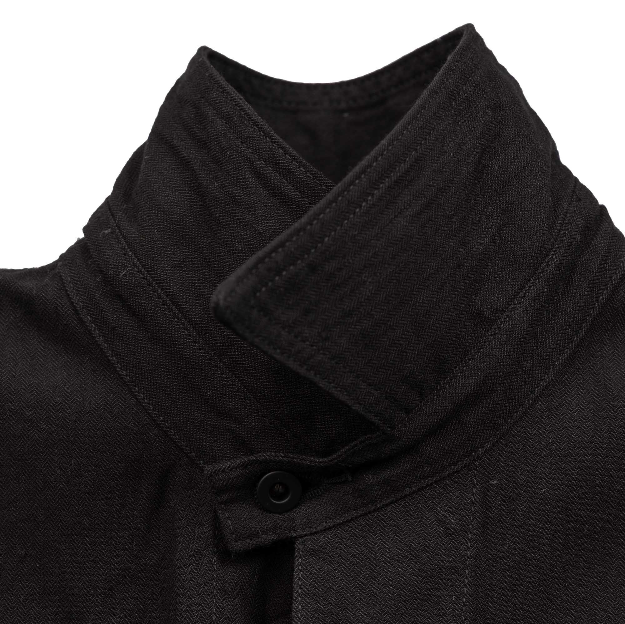 Coherence Jackson Linen/Cotton Chevron Black-Jacket-Clutch Cafe