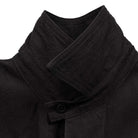 Coherence Jackson Linen/Cotton Chevron Black-Jacket-Clutch Cafe