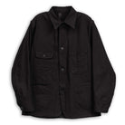Coherence Jackson Linen/Cotton Chevron Black-Jacket-Clutch Cafe