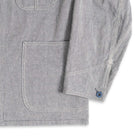 Coherence Jackson Linen/Cotton Chevron Blue-Jacket-Clutch Cafe