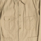 Coherence Jackson Linen/Cotton Chevron Ivory-Jacket-Clutch Cafe