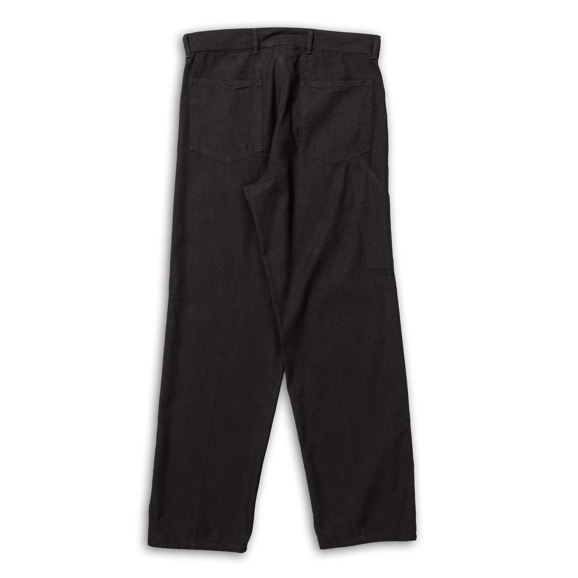 Coherence Paul Trousers Linen/Cotton Chevron Black-Trousers-Clutch Cafe