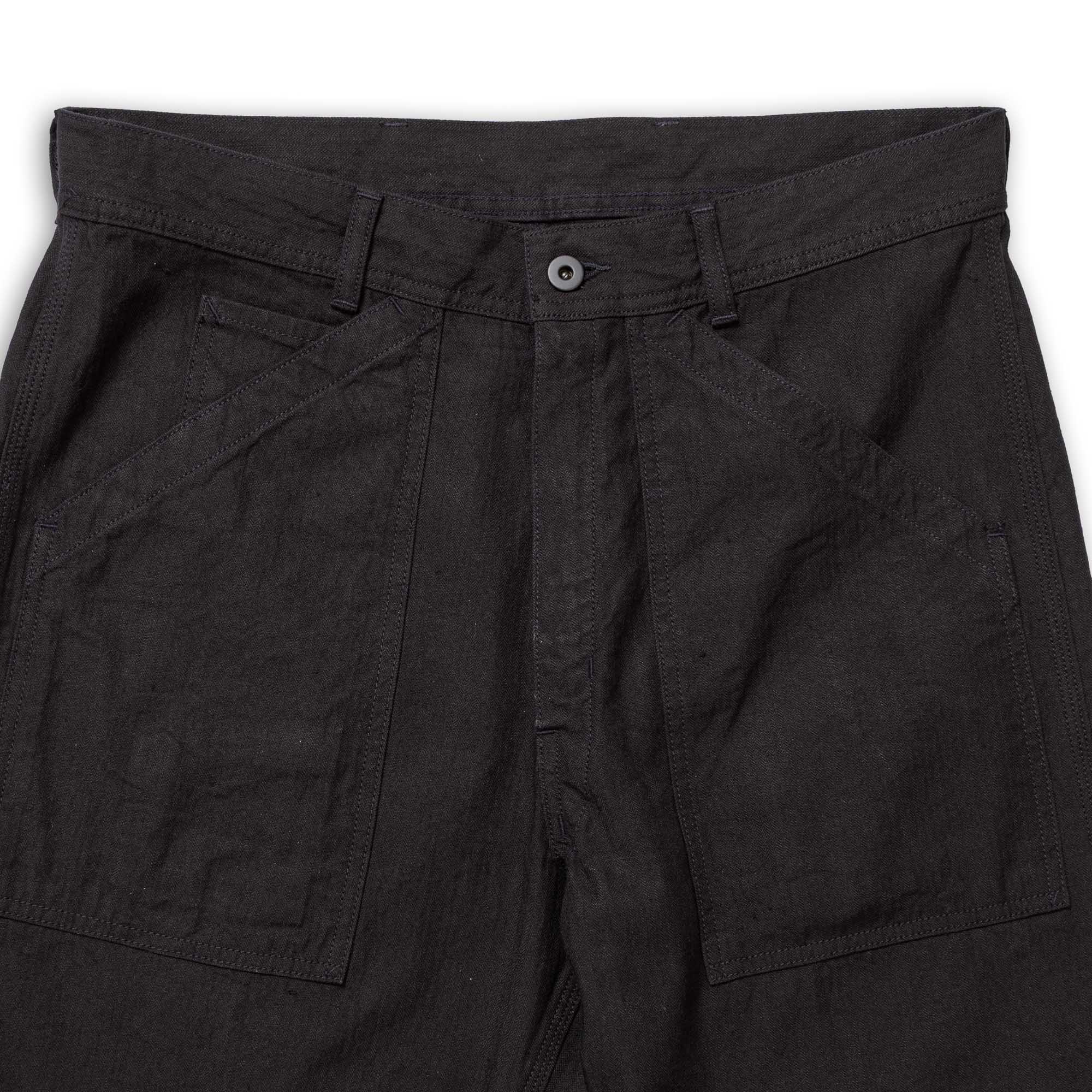 Coherence Paul Trousers Linen/Cotton Chevron Black-Trousers-Clutch Cafe