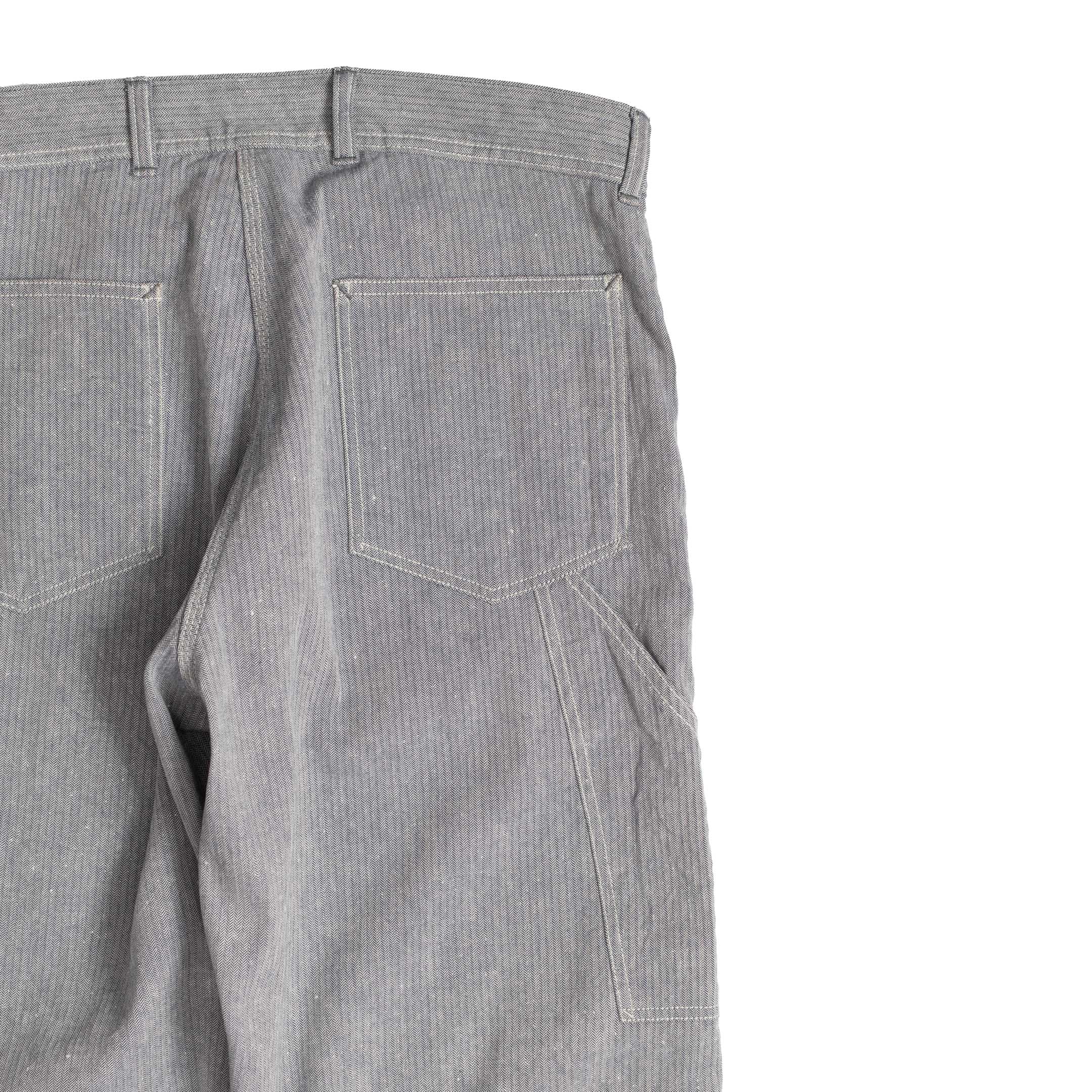 Coherence Paul Trousers Linen/Cotton Chevron Blue-Trousers-Clutch Cafe