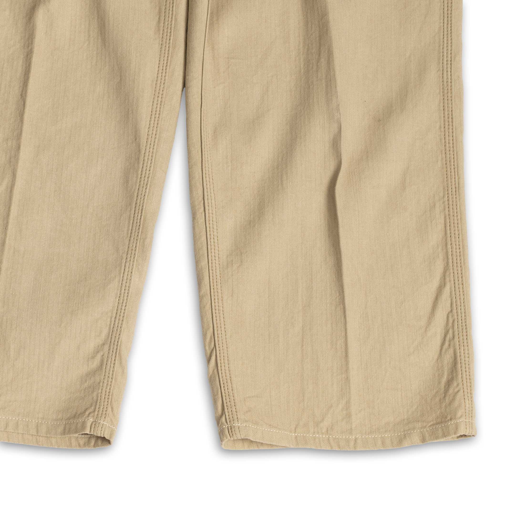 Coherence Paul Trousers Linen/Cotton Chevron Ivory-Trousers-Clutch Cafe