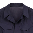 Coherence Robert Wool/Linen/Mohair D.Blue-Coat-Clutch Cafe