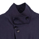 Coherence Robert Wool/Linen/Mohair D.Blue-Coat-Clutch Cafe
