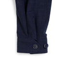 Coherence Robert Wool/Linen/Mohair Ripple D.Blue-Coat-Clutch Cafe