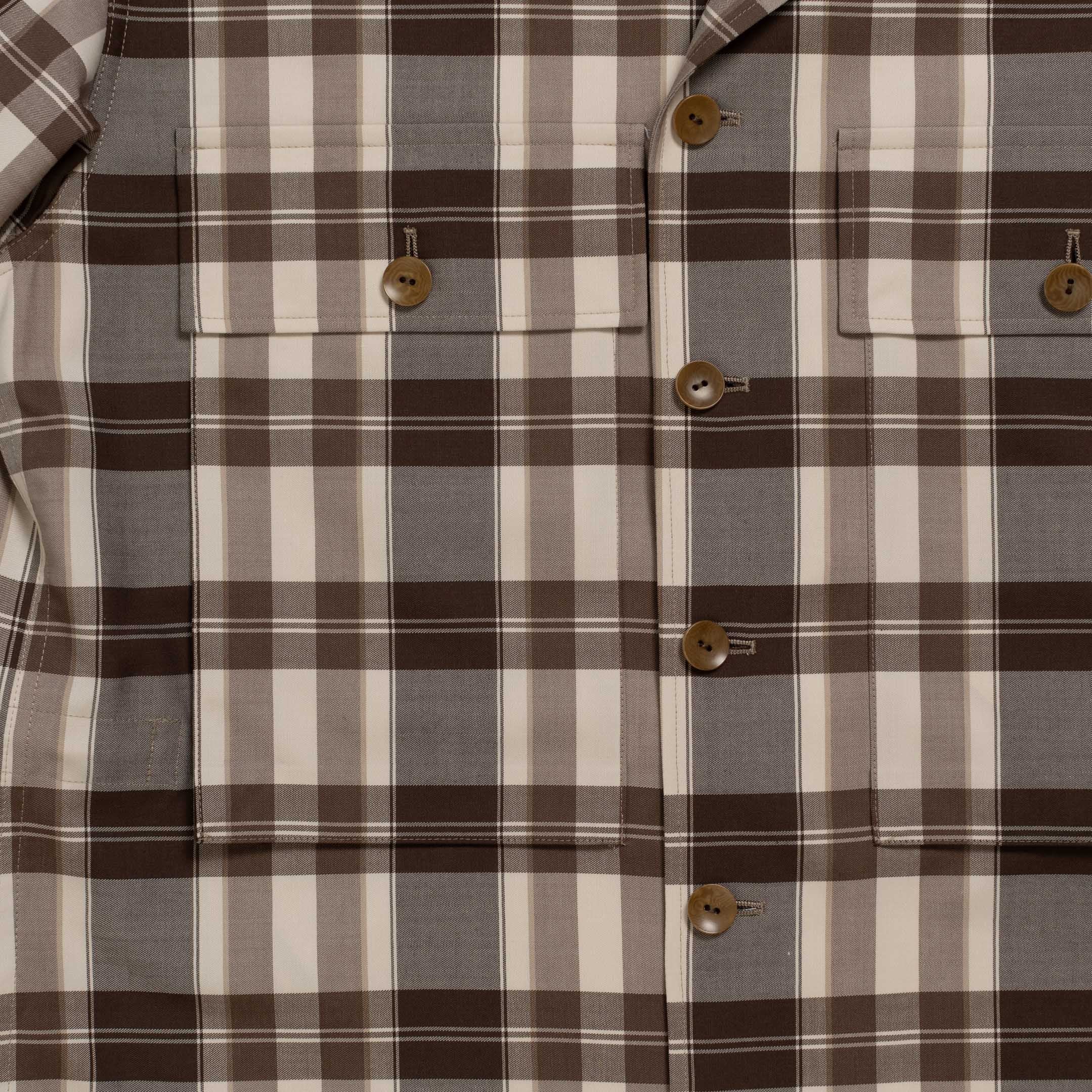 Coherence Vernon-D Antique Wool Gabardine Beige-Coat-Clutch Cafe