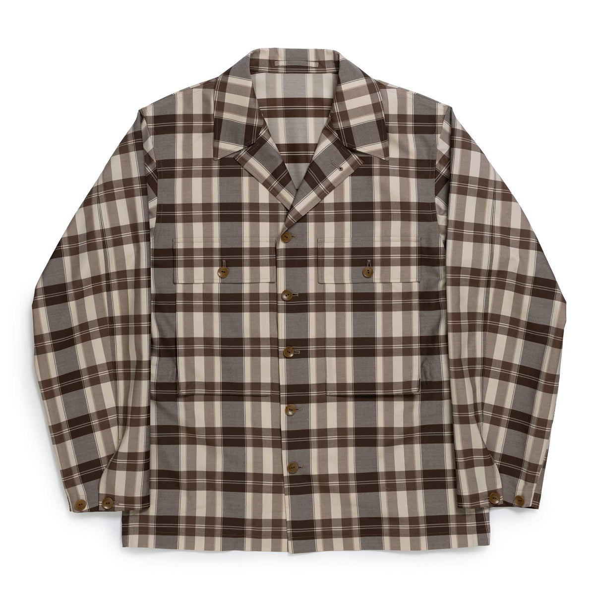 トップス Coherence VENON-D (Brown check, size S) Coherence-Vernon-D-Antique-