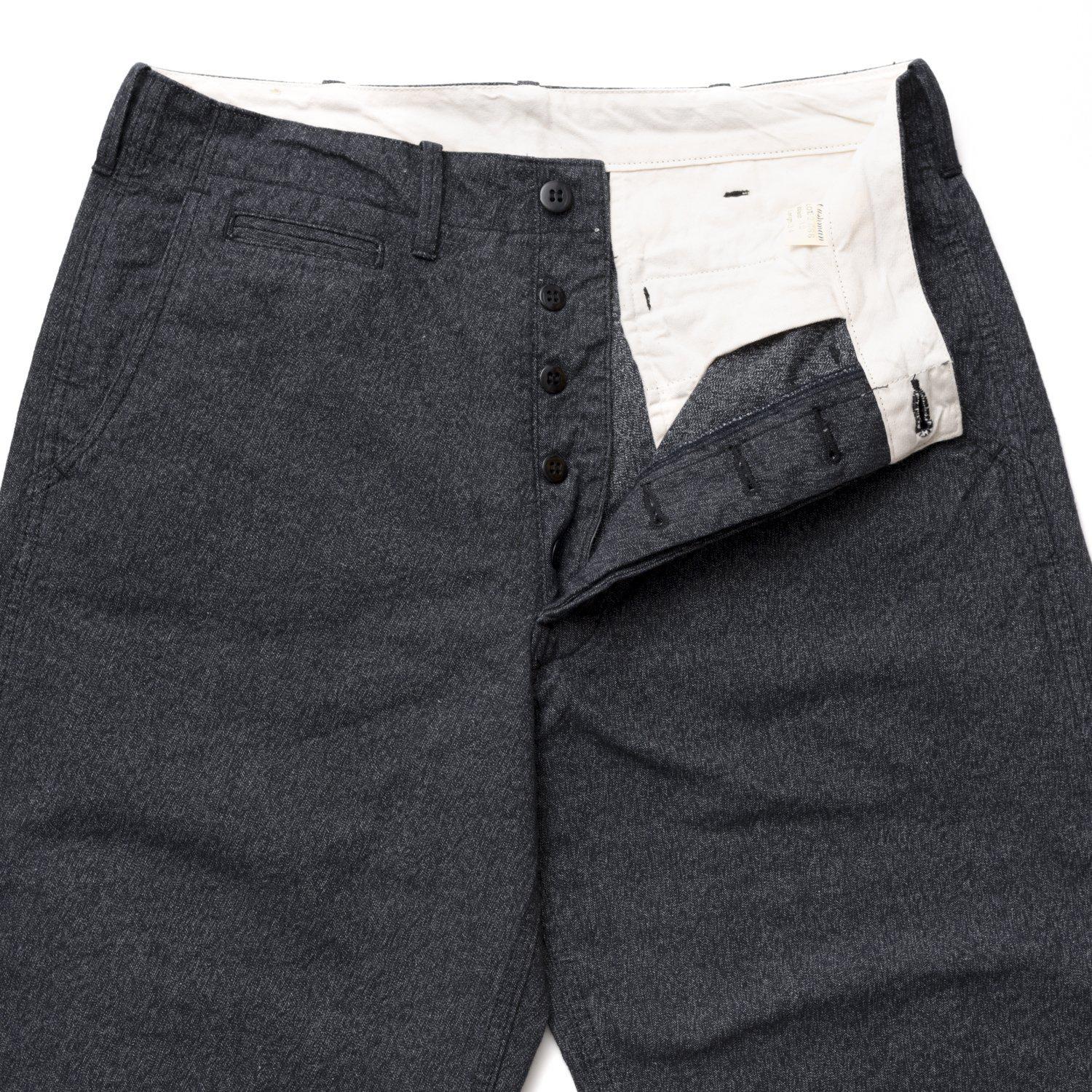 Cushman Lot 22686 Chambray Pant Salt & Pepper, Clutch Cafe London