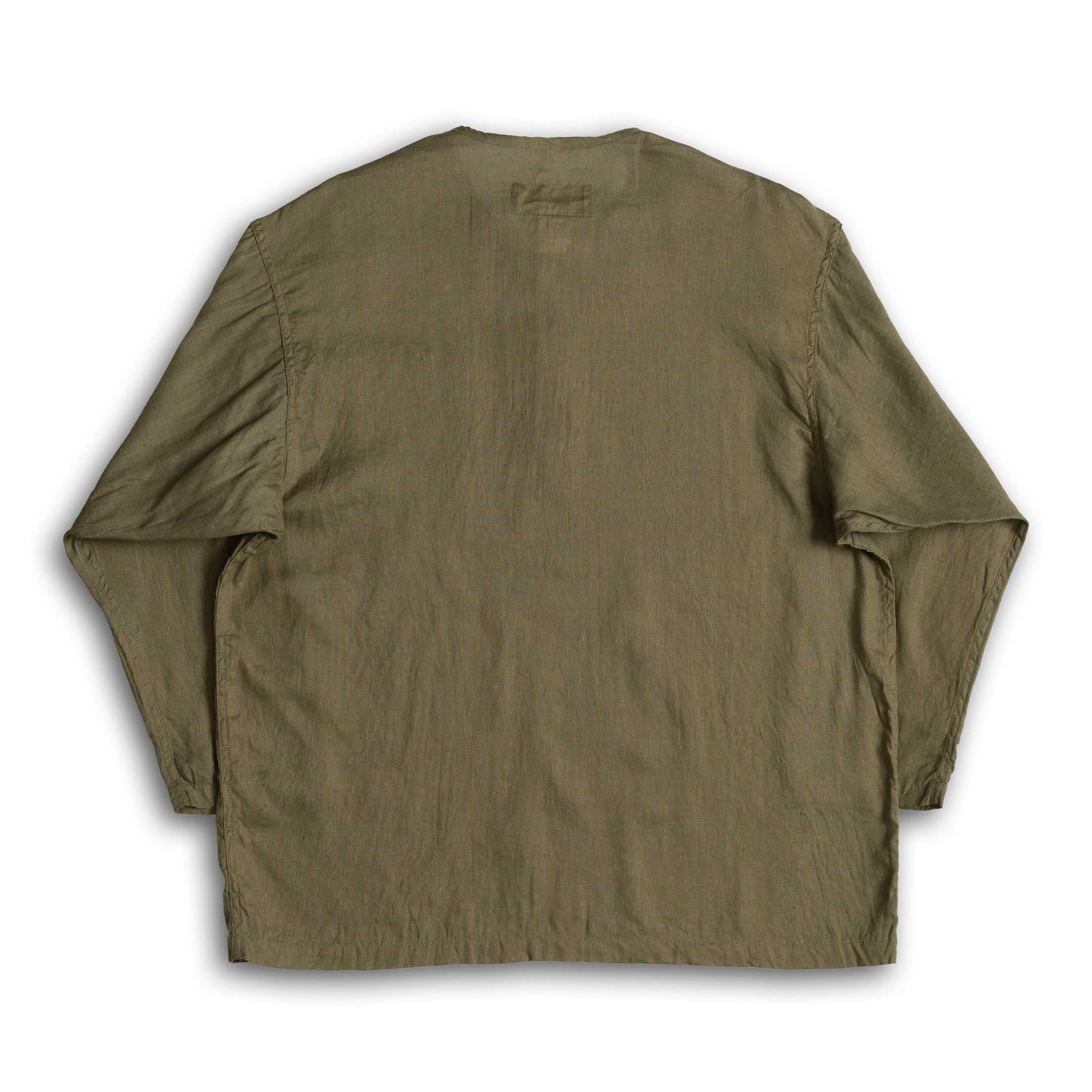 Cushman Lot. 25492 Linen Cotton Sleeping Shirt Olive-Shirt-Clutch Cafe