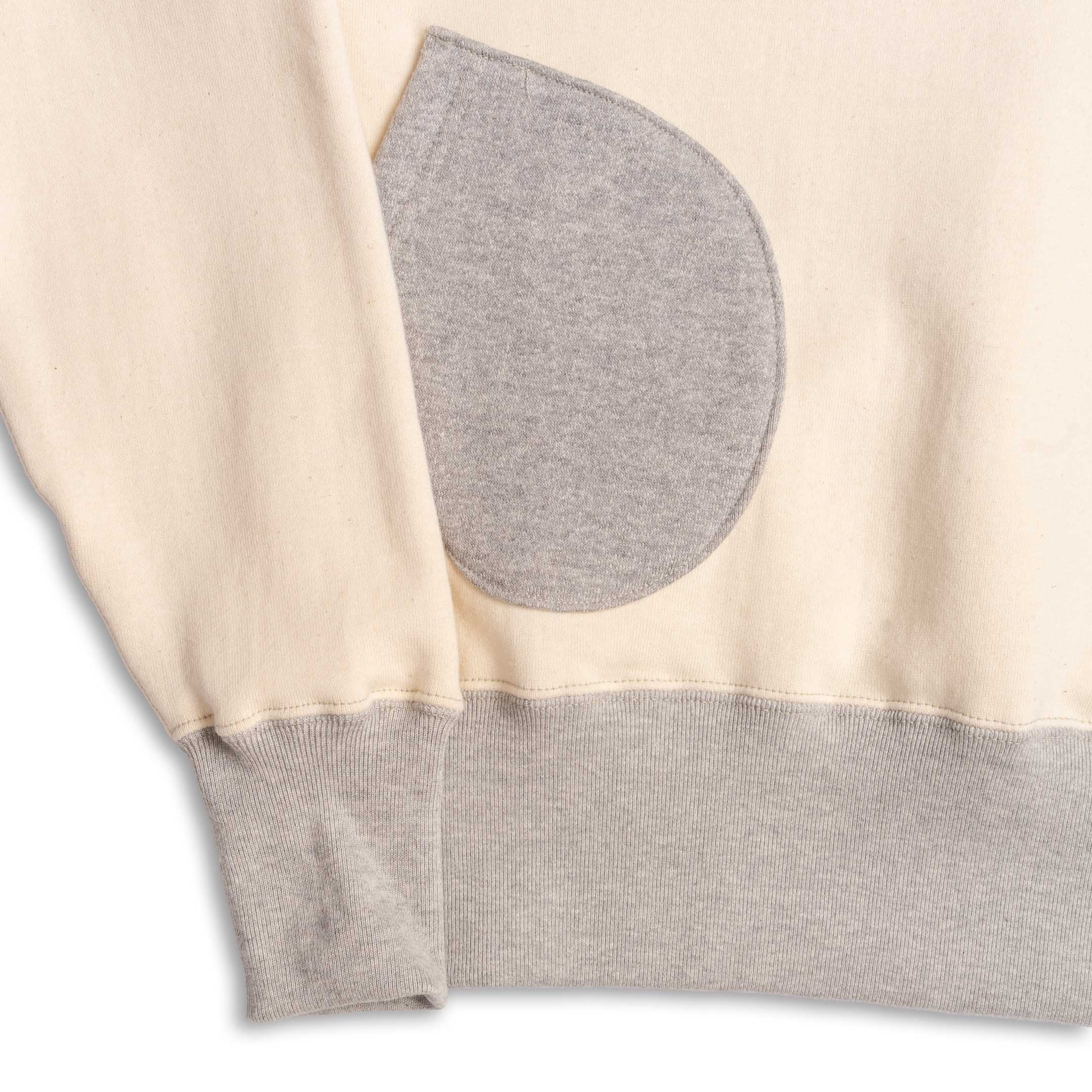 Cushman Lot. 26383 Boxing Pocket Sweat Parka Cream/Mix Grey-Hooded Sweatshirt-Clutch Cafe