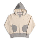 Cushman Lot. 26383 Boxing Pocket Sweat Parka Cream/Mix Grey-Hooded Sweatshirt-Clutch Cafe