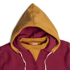 Cushman Lot. 26383 Boxing Pocket Sweat Parka Wine/Gold-Hooded Sweatshirt-Clutch Cafe