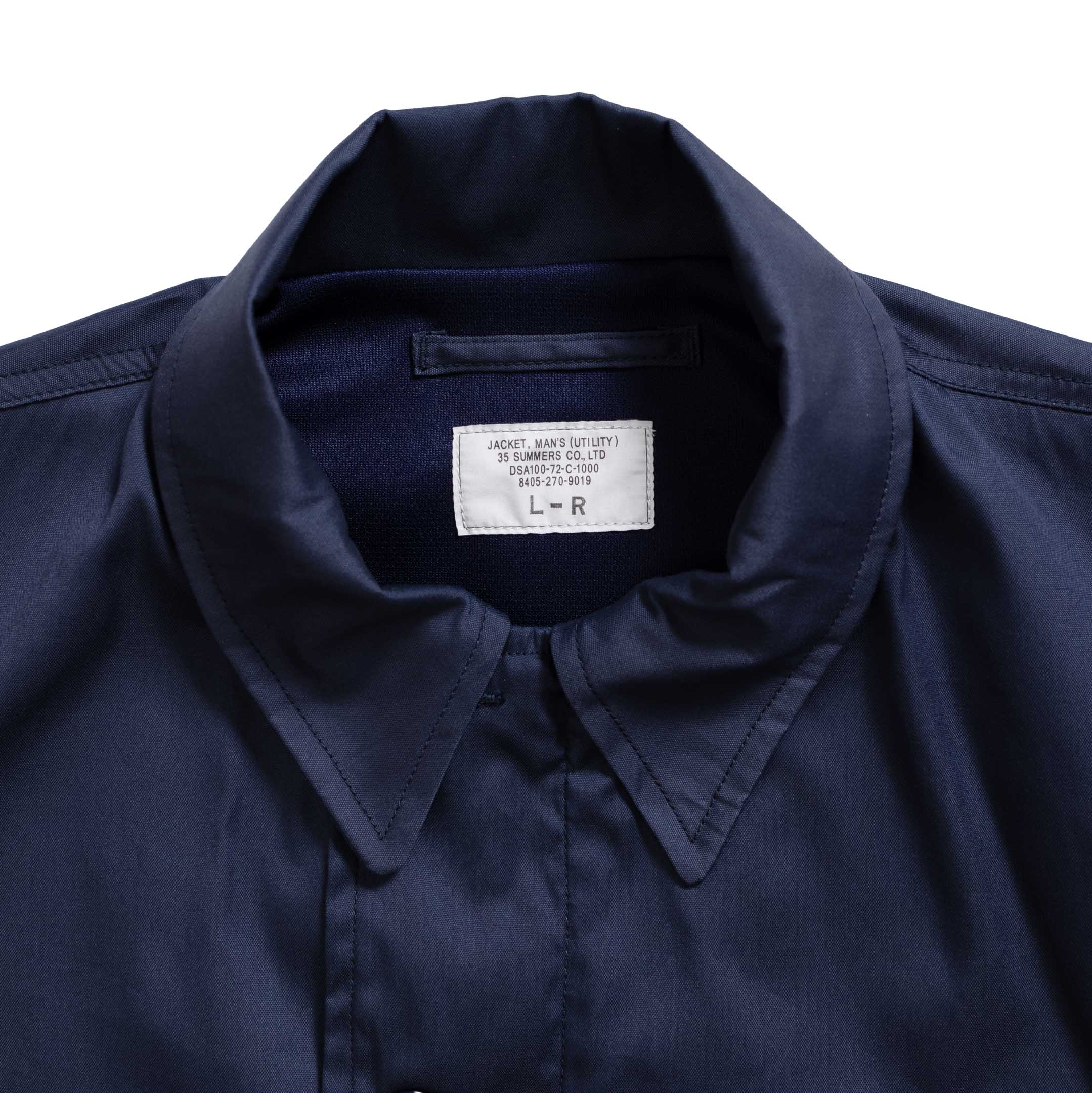 Der Sammler 1972 USN Utility Jacket Vintage Poplin Navy-Jacket-Clutch Cafe