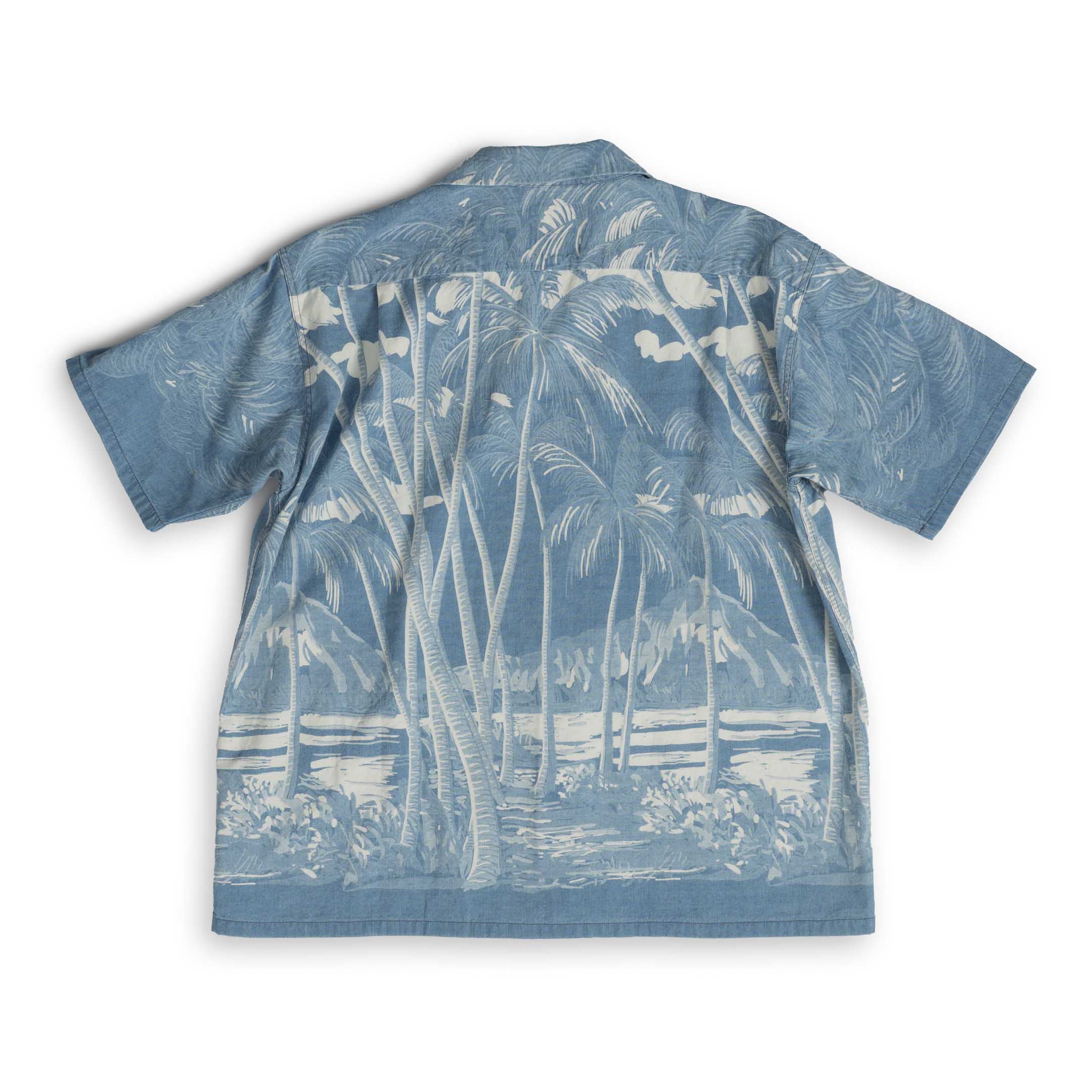 Duke Kahanamoku S/S Coconuts Palms & Diamonds Blue-Shirt-Clutch Cafe