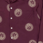 Duke Kahanamoku Special Edition 'Wondrous Palm Tree' L/S Burgundy-Shirt-Clutch Cafe