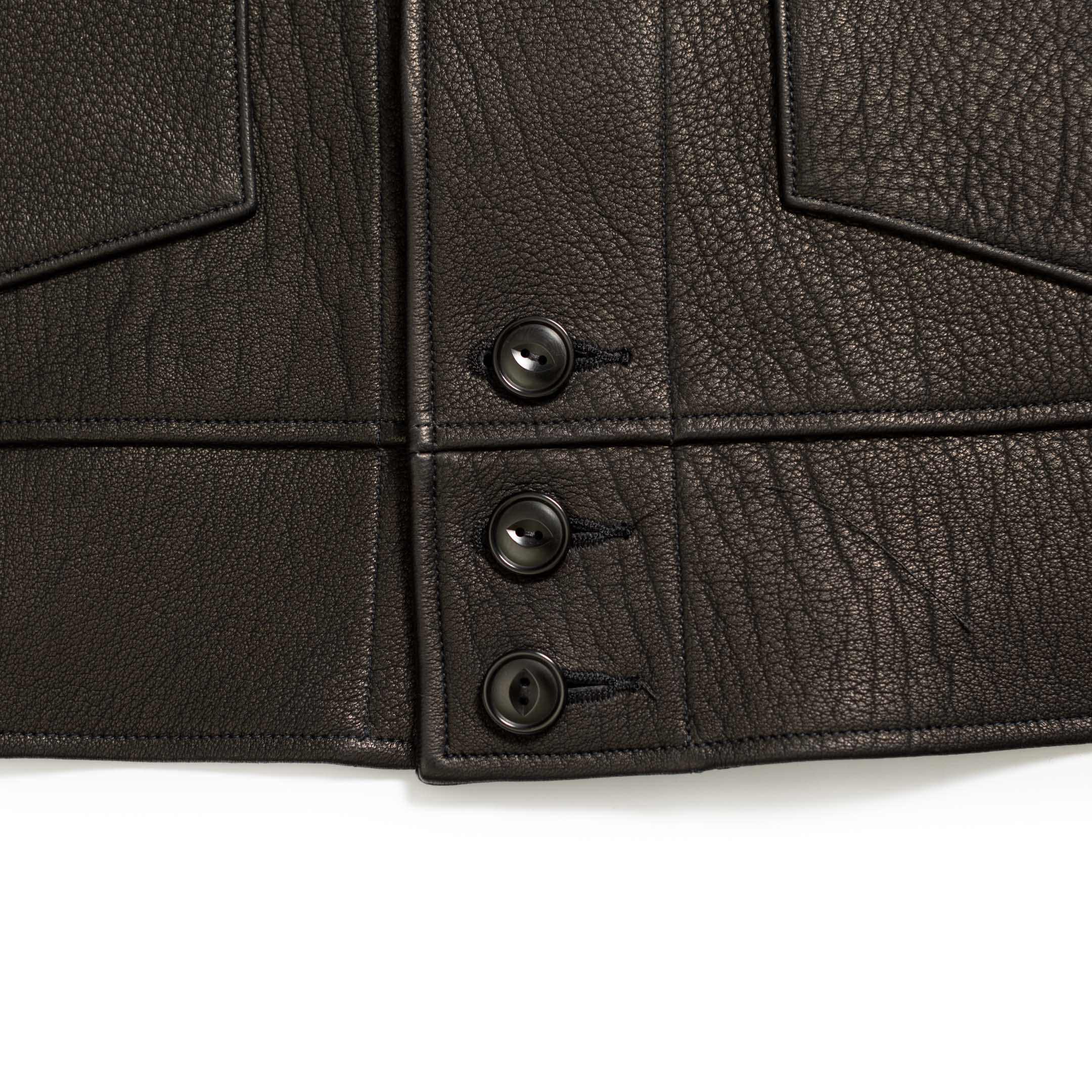 Fine Creek Leathers 'Joseph' Deerskin Leather Jacket Black-Leather Jacket-Clutch Cafe