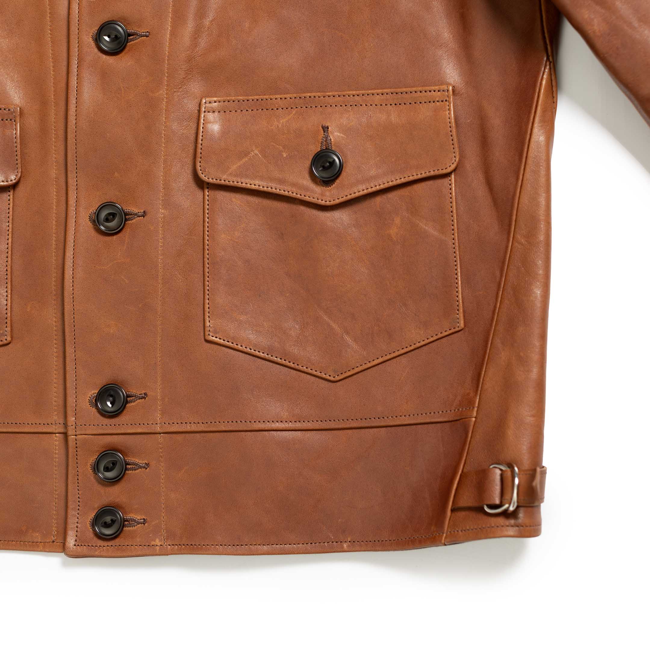 Fine Creek Leathers 'Joseph' Horsehide Leather Jacket Brown-Leather Jacket-Clutch Cafe