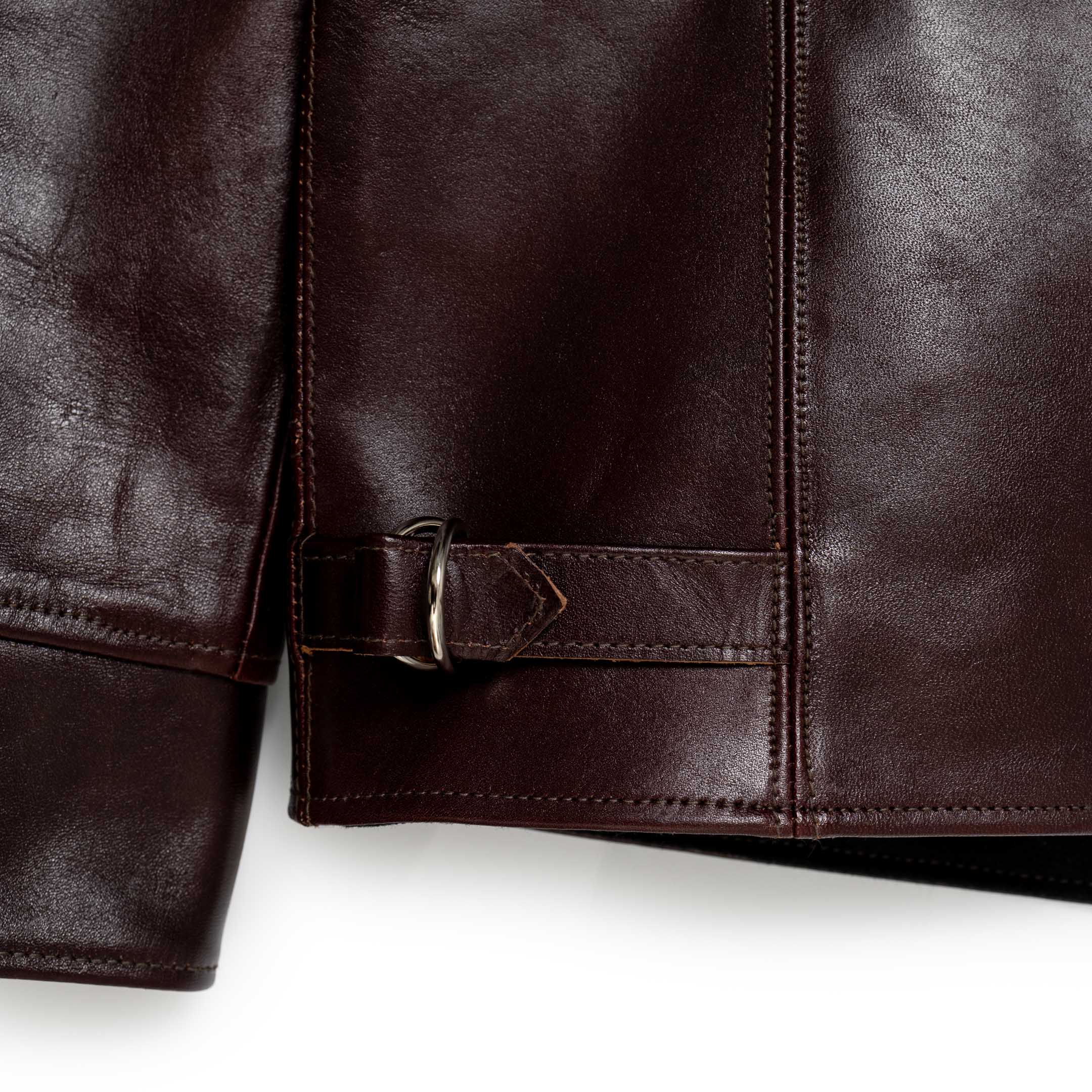 Fountain Head Leathers Alpha Horsehide Leather Jacket Brown-Clutch Cafe