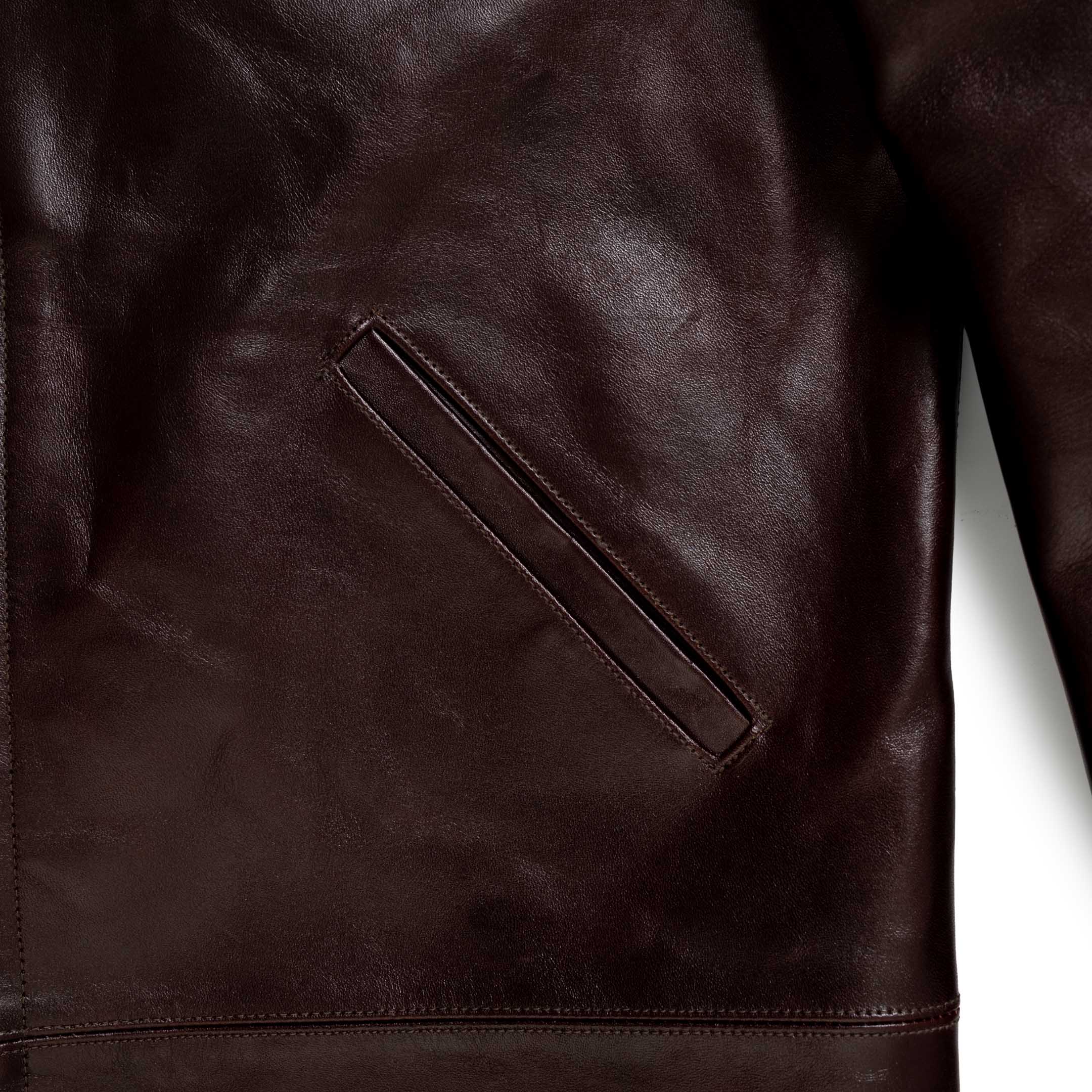 Fountain Head Leathers Alpha Horsehide Leather Jacket Brown-Clutch Cafe