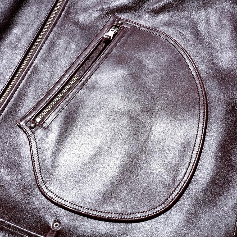 Fountain Head Leathers Beta Horsehide Leather Jacket Brown-Leather Jacket-Clutch Cafe