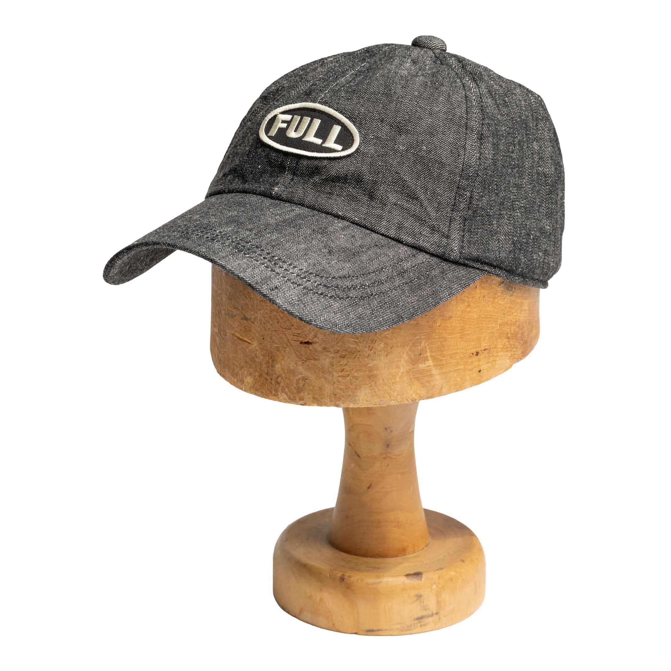 Full Count Black Denim Baseball Cap Indigo Black-Baseball Cap-Clutch Cafe