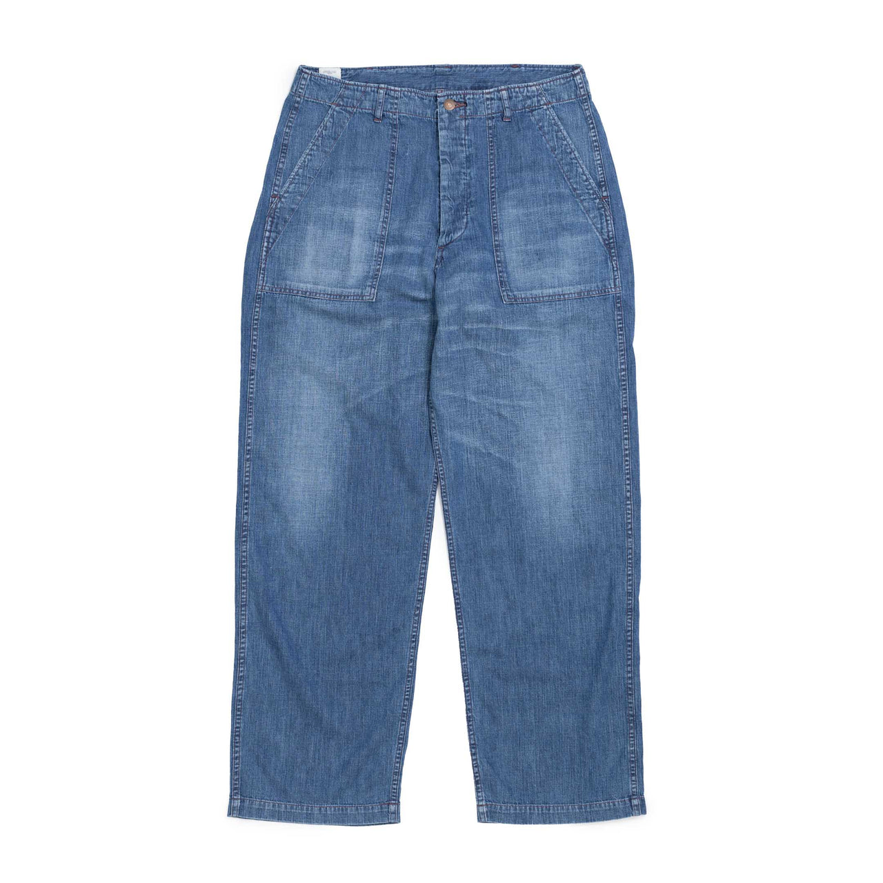 Full Count Denim Utility Trousers Used Wash-Trousers-Clutch Cafe