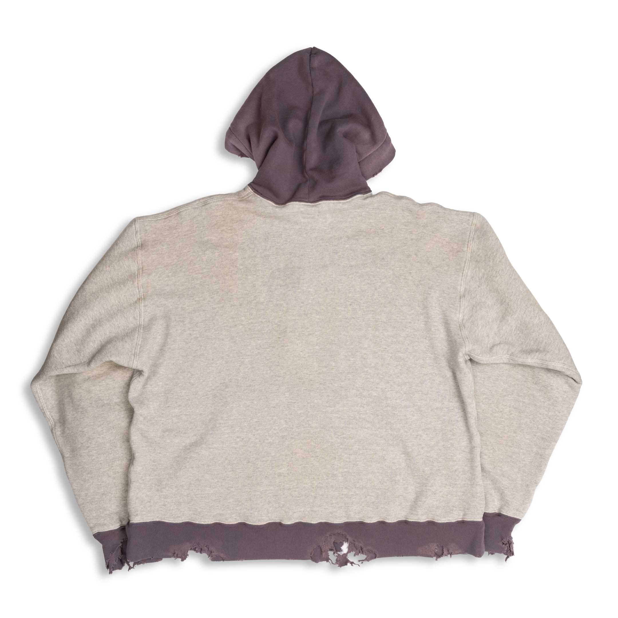 Full Count Double Face Hooded Sweatshirt VF Grey/Egg-Hooded Sweatshirt-Clutch Cafe