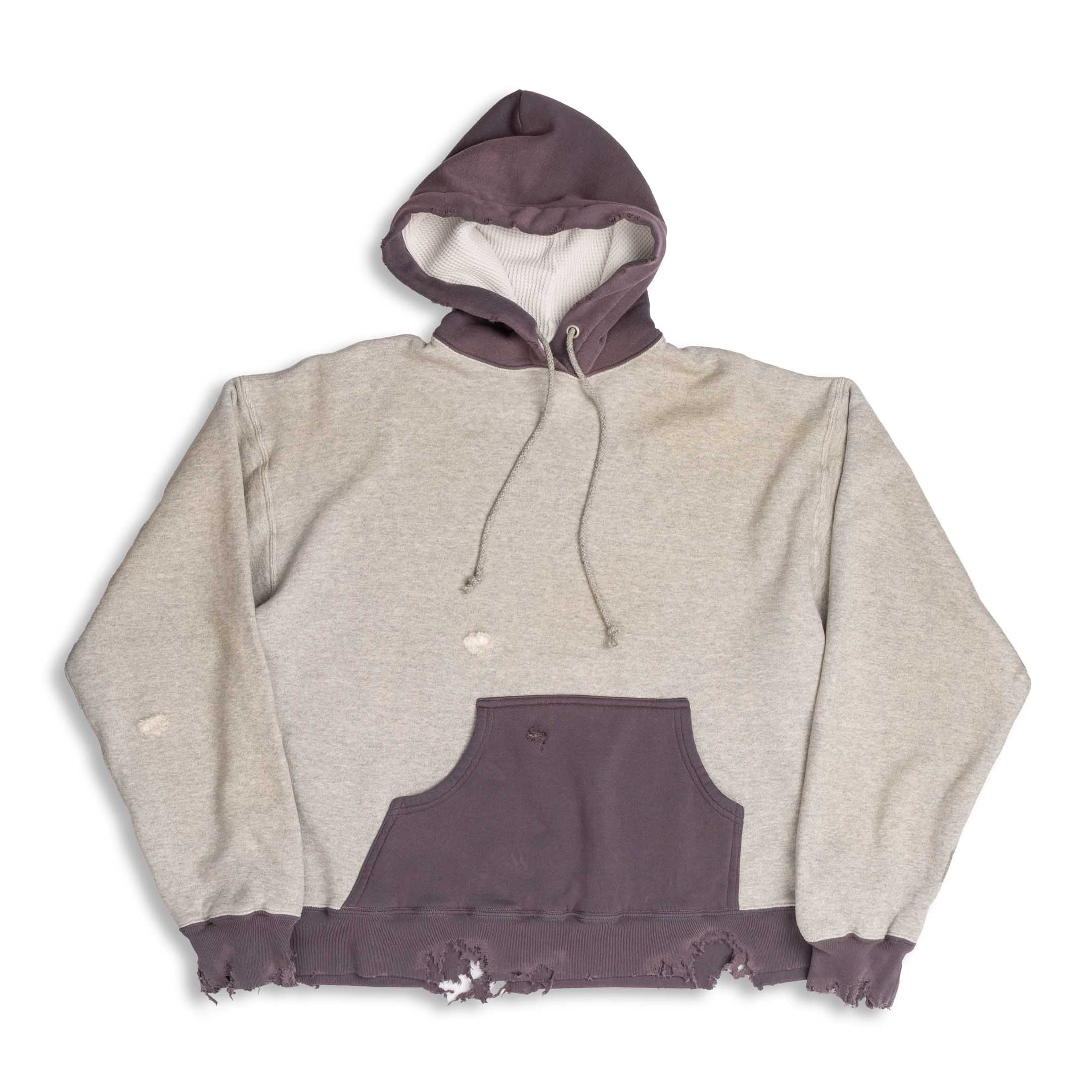 Full Count Double Face Hooded Sweatshirt VF Grey/Egg-Hooded Sweatshirt-Clutch Cafe