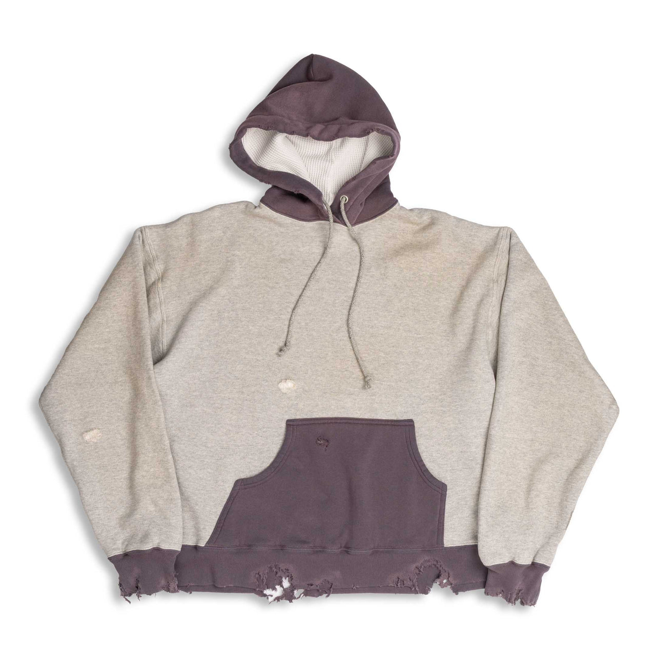 Full Count Double Face Hooded Sweatshirt VF Grey/Egg-Hooded Sweatshirt-Clutch Cafe