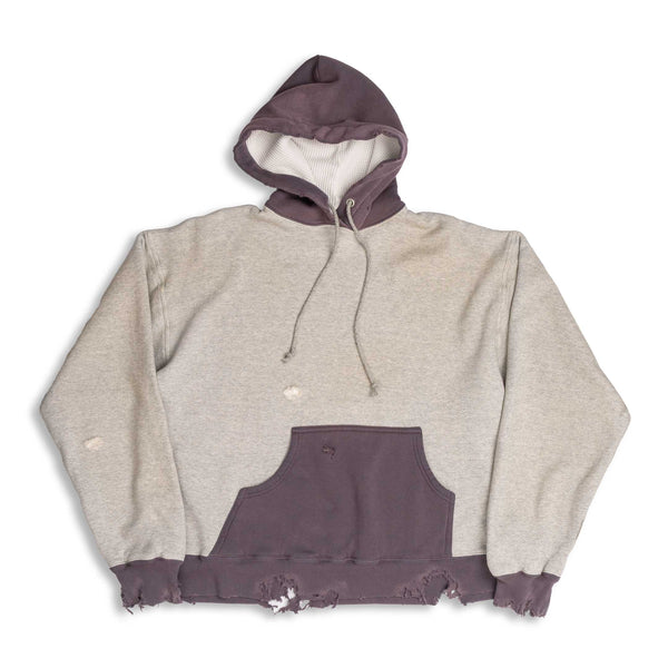 Full Count Double Face Hooded Sweatshirt VF Grey/Egg-Hooded Sweatshirt-Clutch Cafe