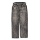 Full Count S0105 WWII Model 11.5oz Black Denim Jeans HW 'Master Of Reality' Black-Jeans-Clutch Cafe-selvage denim-selfedge denim